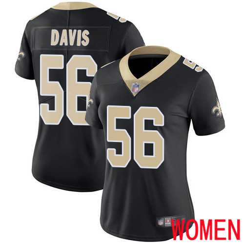 New Orleans Saints Limited Black Women DeMario Davis Home Jersey NFL Football #56 Vapor Untouchable Jersey->youth nfl jersey->Youth Jersey